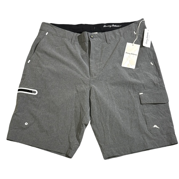 NEW Tommy Bahama mens 34 gray island zone cayman isle cargo shorts NWT $110 - Picture 1 of 7